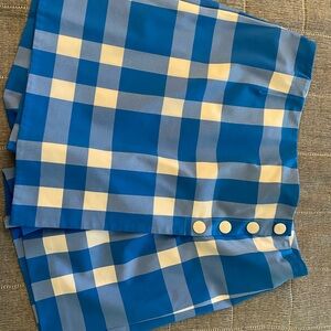 Tory Sport Blue and White Asymmetrical Skirt